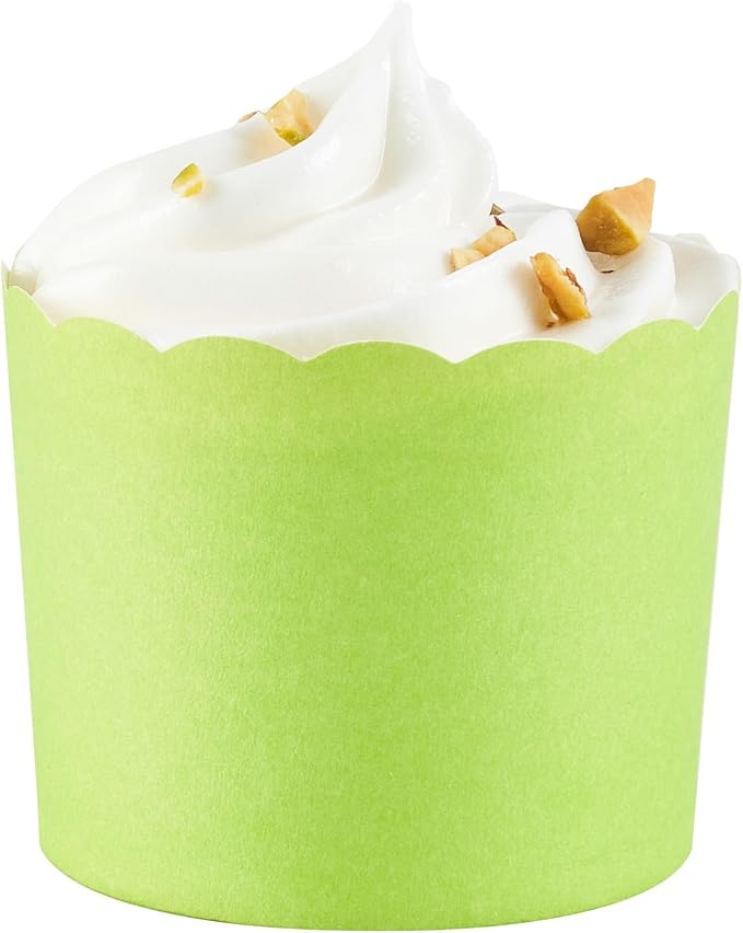 Baking Cups, 6 oz Eco Green Paper, 200 Count Pack