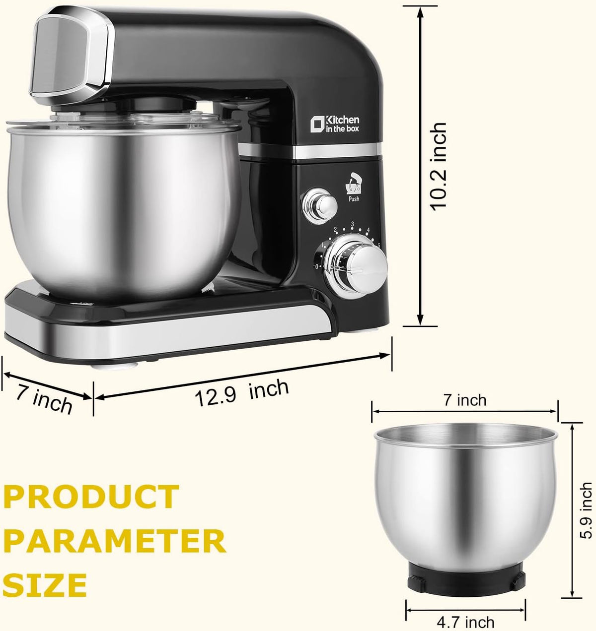 Stand Mixer,3.2Qt Small Electric Food Mixer,6 Speeds Portable Lightweight – detail