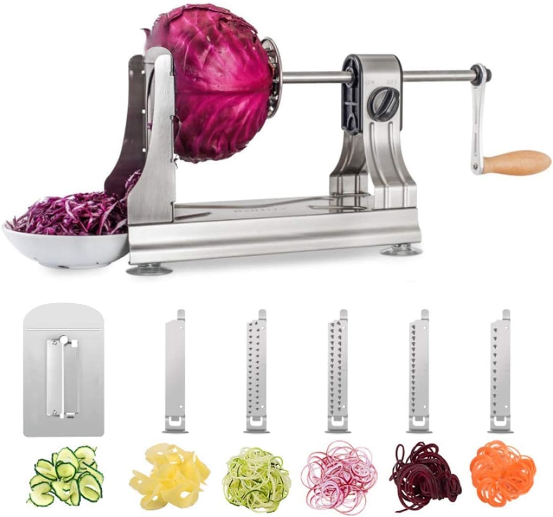 6-Blade Vegetable Spiralizer Spiral Slicer Veggie Pasta Spaghetti Maker