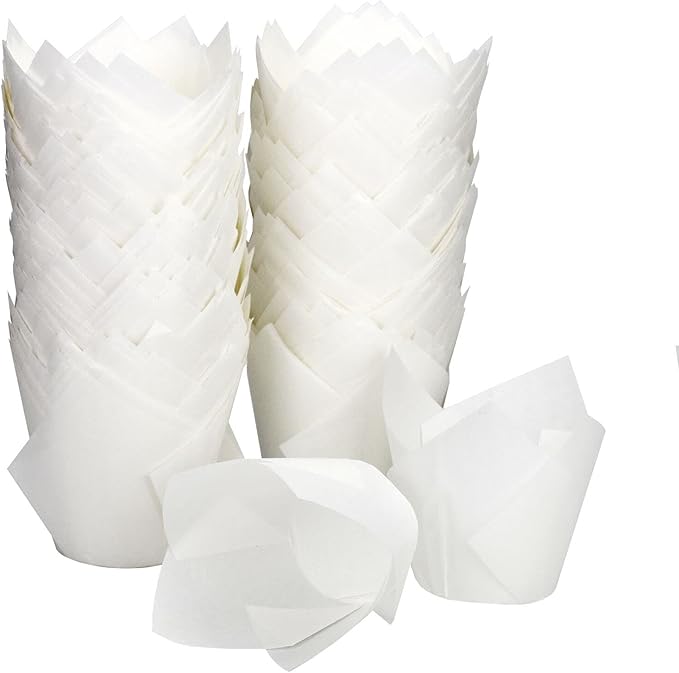 Baking Cups, 200 Count Brown Tulip Paper Liners for Cupcakes and Muffins