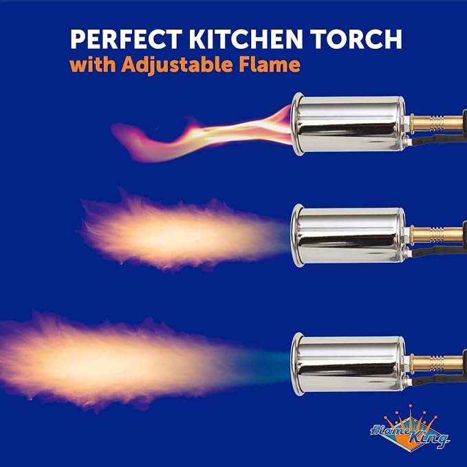 Propane Cooking Torch with Adjustable Flame and Piezo Ignition