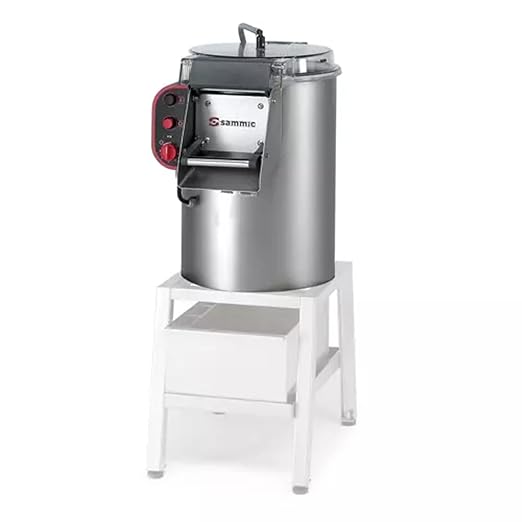 Sammic PI-10 Potato Peeler, Electric Countertop Peeler, 22 lb. Load Capacity, 450–550 lbs/hr Output, 0–6 Min Timer, Push Button Control, Stainless Steel, Without Stand, 120V
