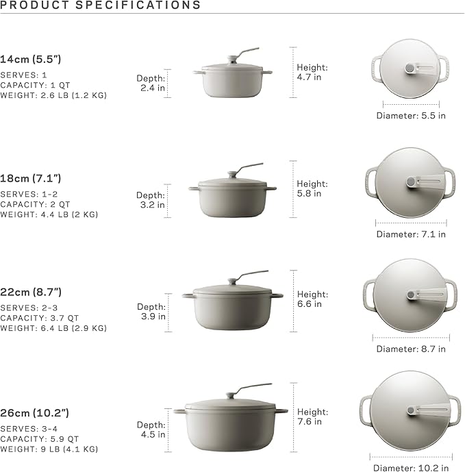 Vermicular Oven Pot 2.0 | Lightweight Enameled Cast Iron Pot | 22cm (3.7 Qt) | Non-Toxic | Induction-compatible | Dutch Oven | Made in Japan | Matte Chamomile Yellow
