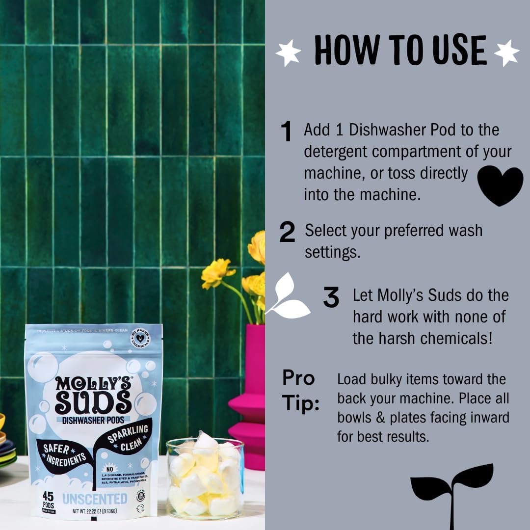 Dishwasher Pods | Clean Dishwasher Detergent, Cuts Grease & Rinses Clean – features