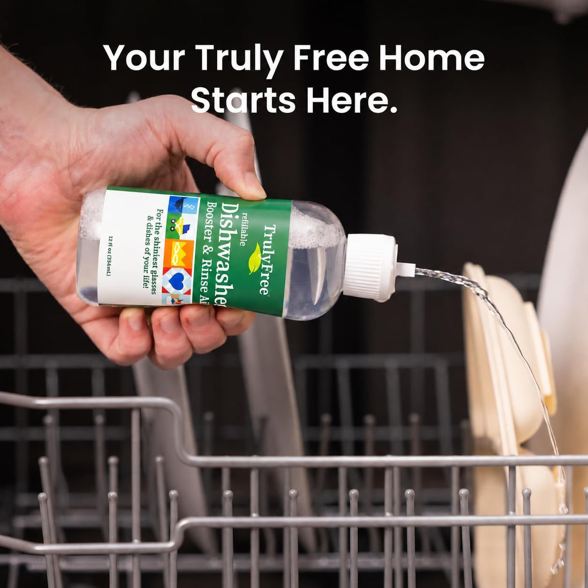 Dishwasher Booster & Rinse Aid Refills - Pack of 3 – size reference