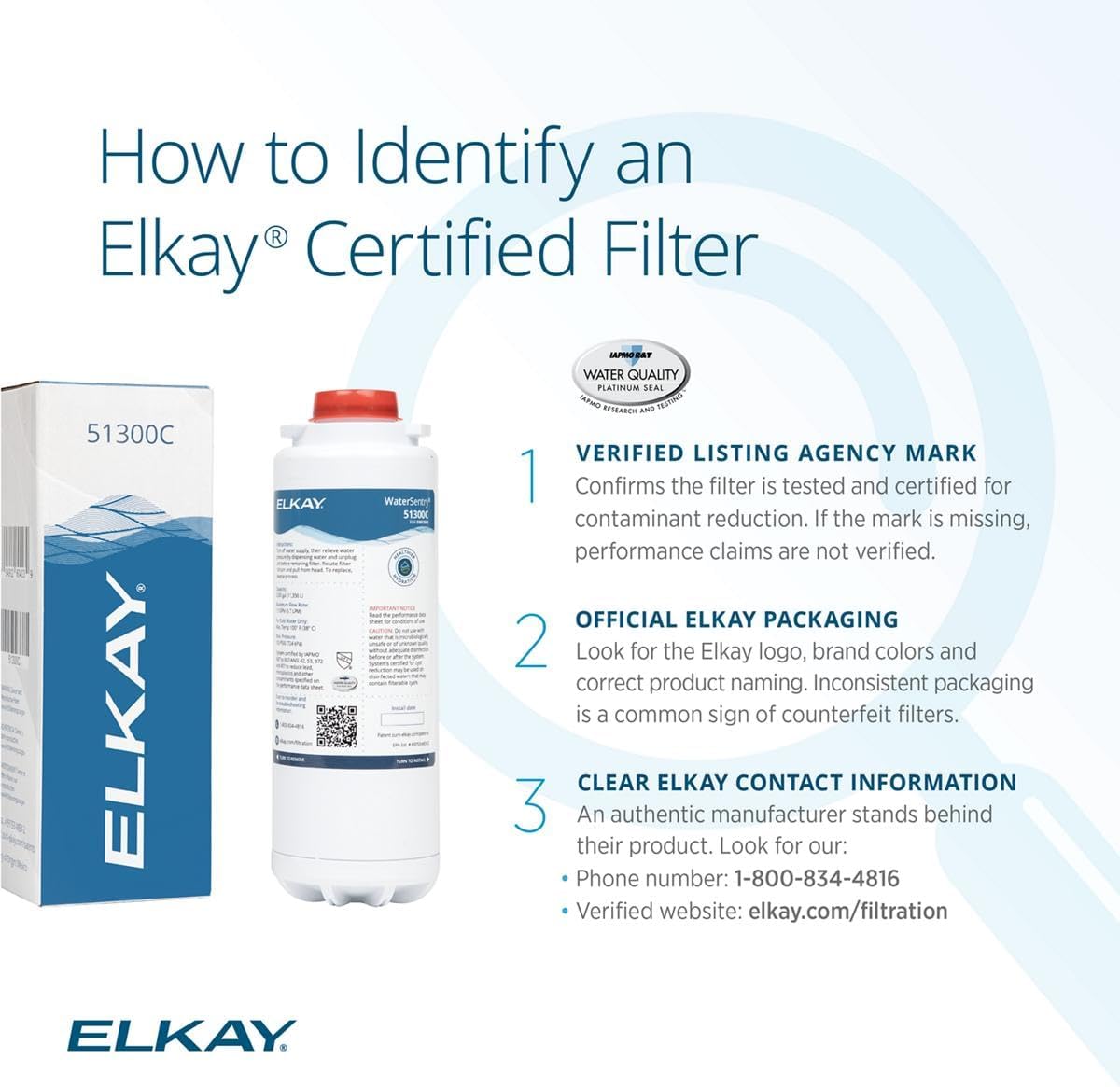 Elkay Genuine WaterSentry 51300C Replacement Filter – close-up
