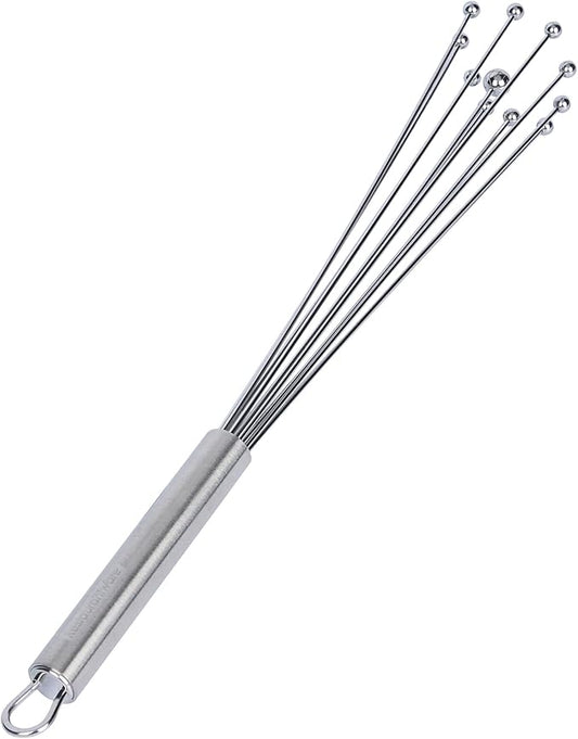 Restaurantware-German Standard 12.6 Inch Ball Whisks, 24 Dishwashable Kitchen Whisks - Ergonomic Handle, Durable, Stainless Steel Manual Egg Beater, Suitable For Whisking, Stirring, Mixing, Beating
