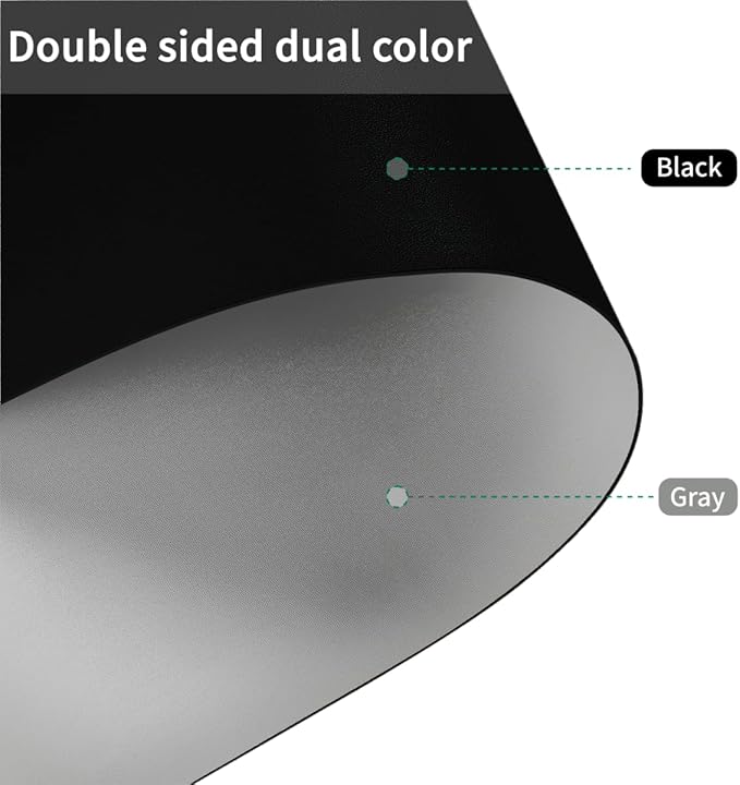 Mat for Dresser Top - 22x60 Inch Waterproof Easy to Clean Can Conceal Flaws Protector The Table Top from Scratches Used for Coffee Table Dresser(Black+Gray 22x60)
