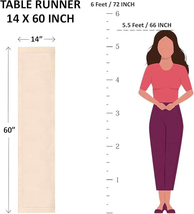 Table Runner, 100% Pure Linen, Beet, 14 x 60 Inch