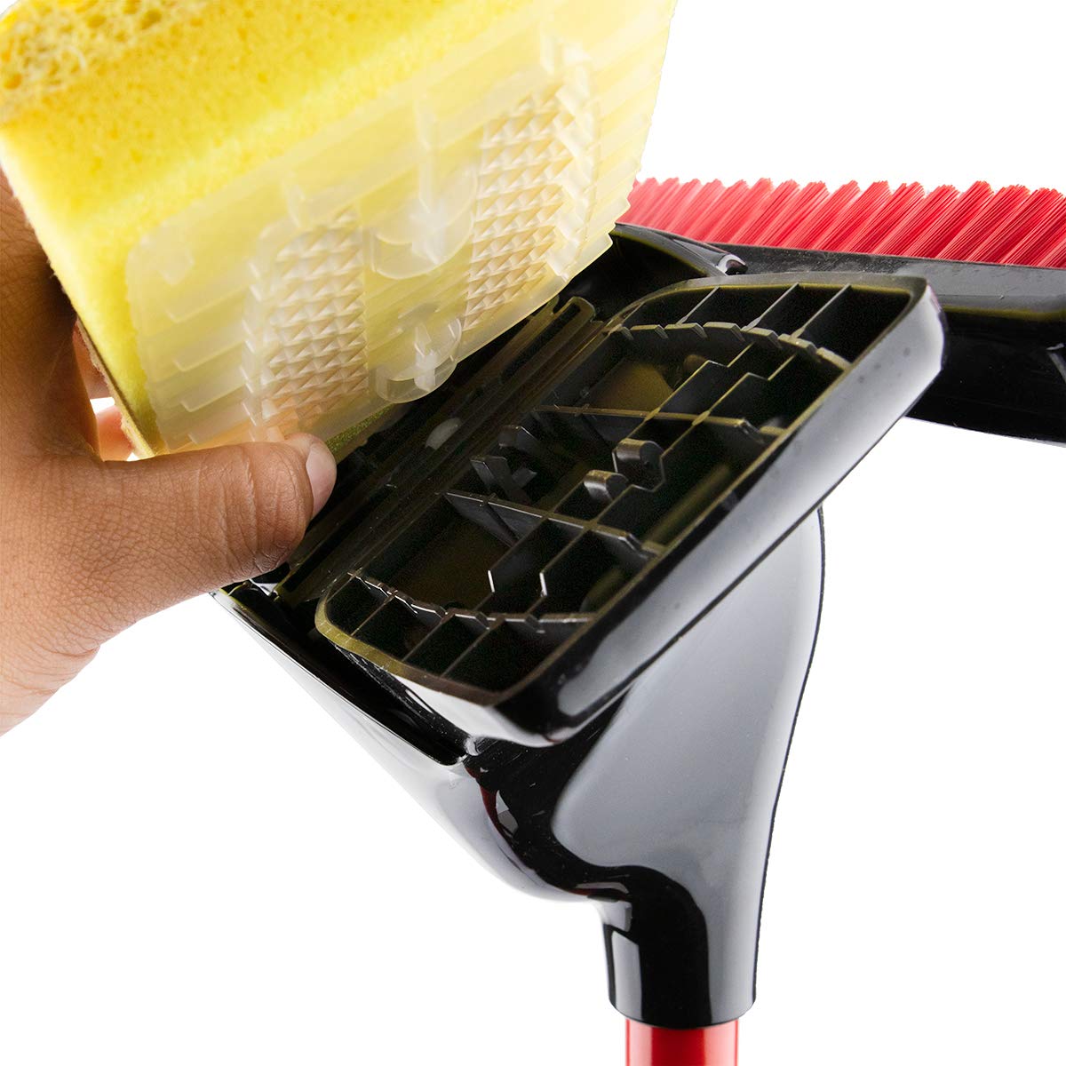 3959 Big Gator Mop with Brush Refill, Synthetic and Cellulose, 11" Wide Sponge – features