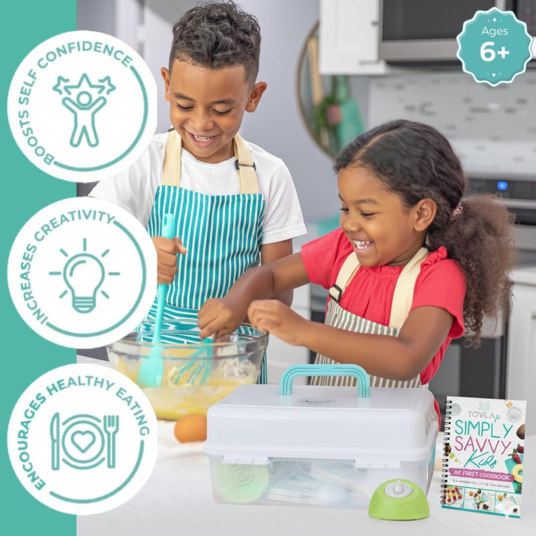 Jr. Kids Real Cooking and Baking Set | Ultimate Gift Kit | Ages 6-12 – features
