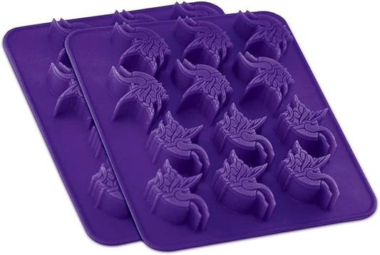 MasterPieces NFL Minnesota Vikings Ice Cube Tray – Silicone Mold for Ice, Candy, Chocolates – Vikings Kitchen Accessories