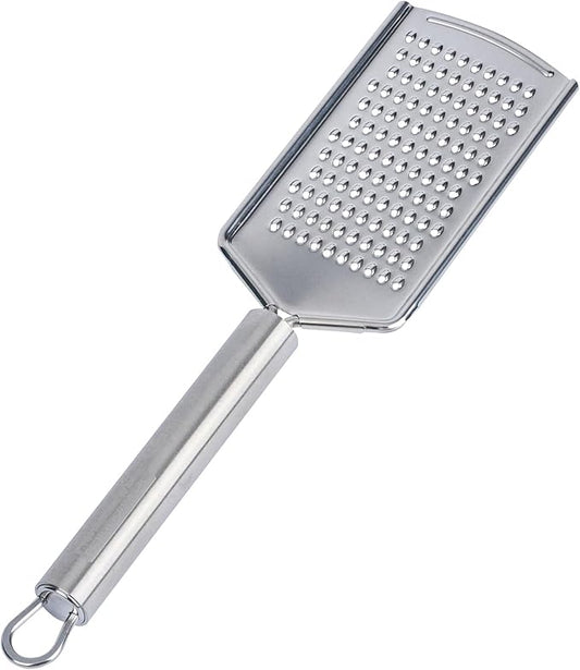Restaurantware-German Standard Fine Handheld Graters, 24 Flat Cheese Graters - Dishwashable, Durable, Stainless Steel Food Grater With Handle, Suitable For Chocolate, Nutmeg, Garlic, Lemon