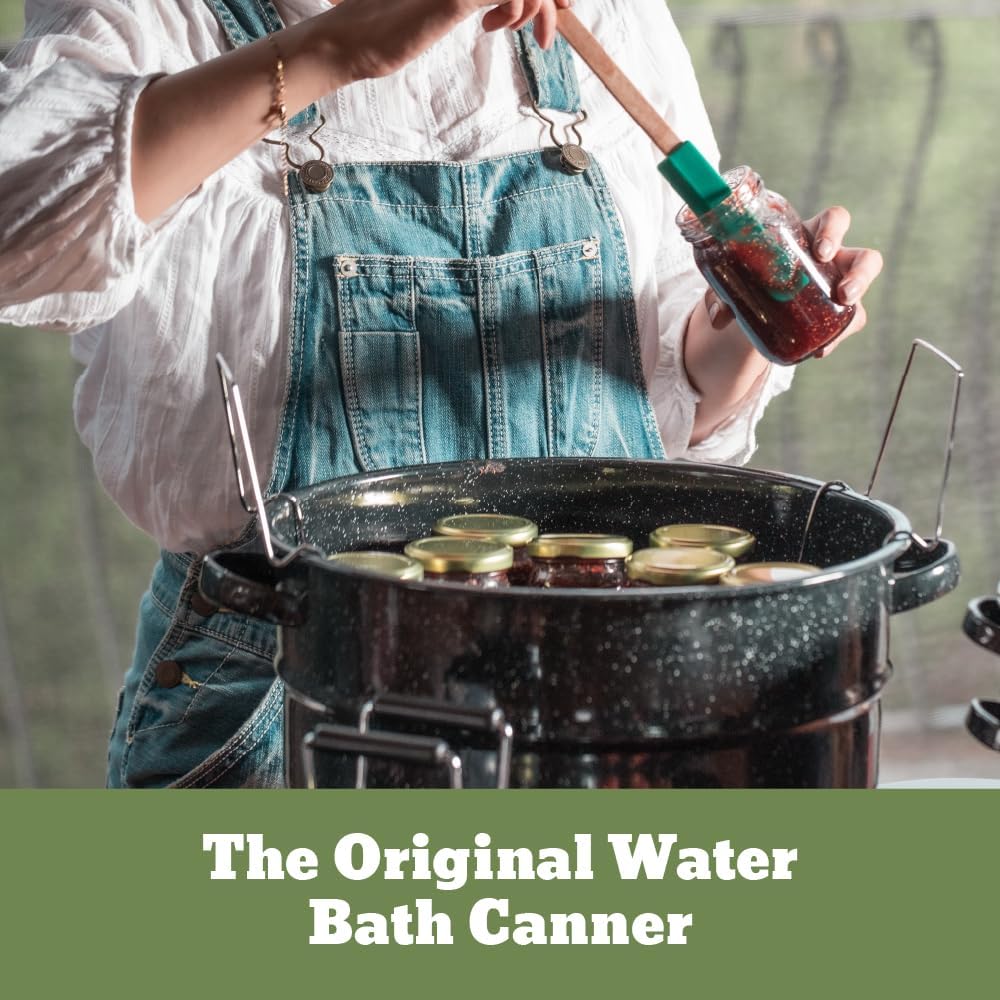 Canning Pot with Rack - 8 Piece Set Enamelware Water bath canner - Canning – detail