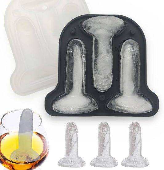 Prank Ice Cube Mold, Funny Ice Cube Molds for Adults, Silicone Fun Shapes for Whiskey Cocktails
