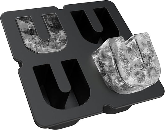 Customized Letter U Ice Cube Mold -Letter Silicone Ice Mold for Custom Ice Cube Mold and Baking Chocolate and Crafting Letter Molds, Ice Cube Molds for Cocktails & Whiskey with Custom Letters
