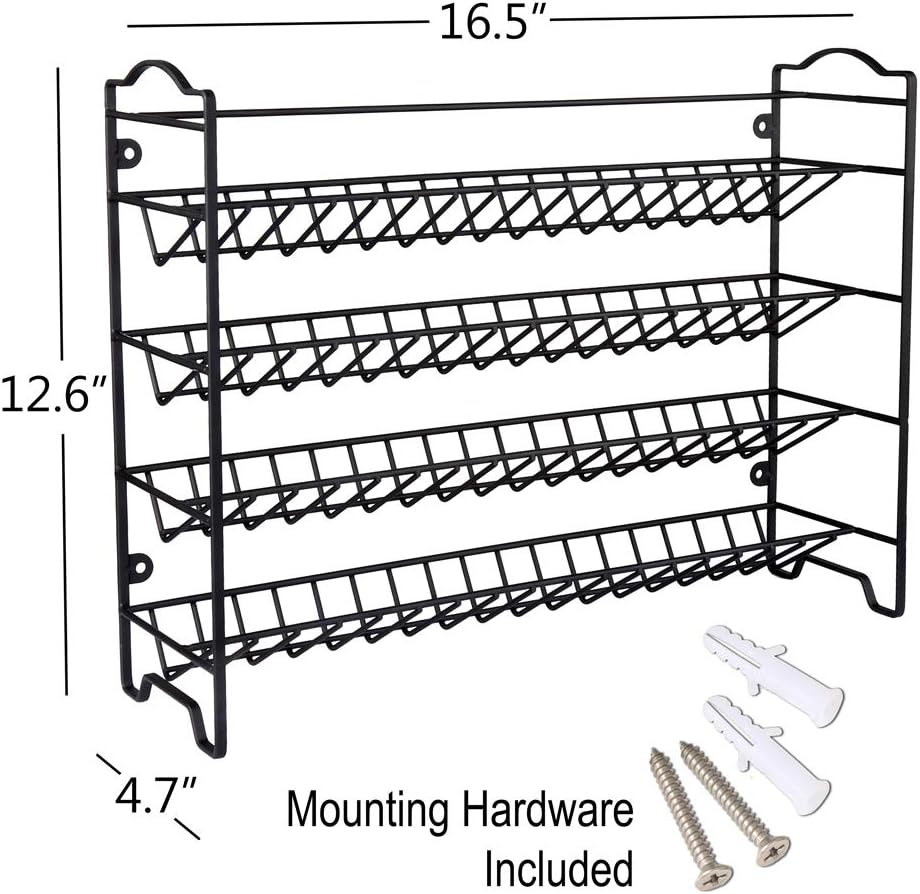 Spice Rack Organizer with 36 Spice Jars 4 oz, 396 Spice Labels – features
