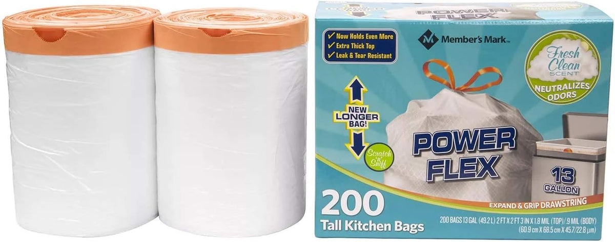 Members Mark 13 Gal Power Flex, Leak Protection, Tall Kitchen Simple Fit – detail