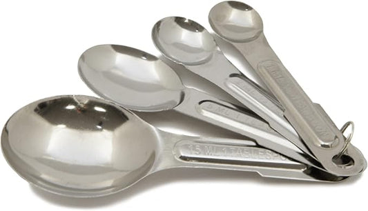 Measuring Spoons, 4 Piece Set, Stainless Steel