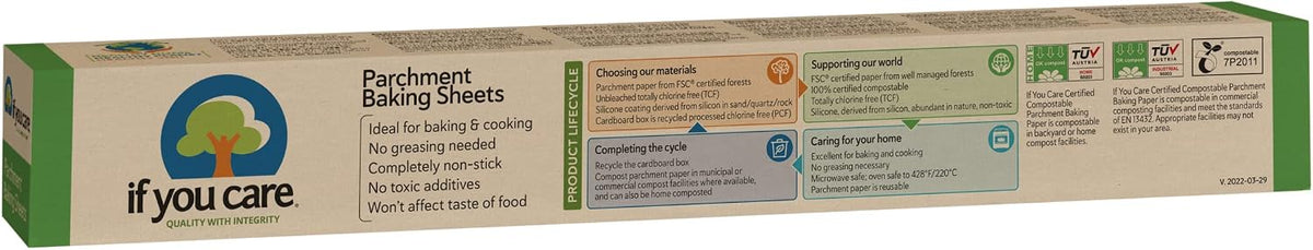 Parchment Paper Baking Sheets – 12 Pack of 24-Count Precut Liners - Unbleached – detail