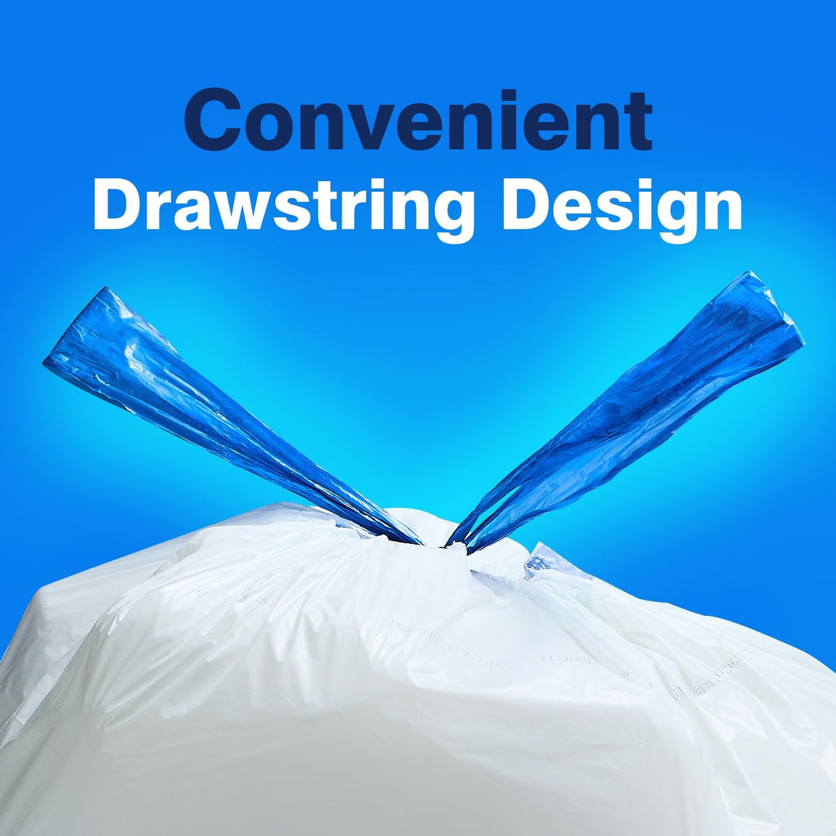 300 Count Tall Kitchen Drawstring Trash Bags, 13 Gallon, 100% Post-Consumer – alternate view