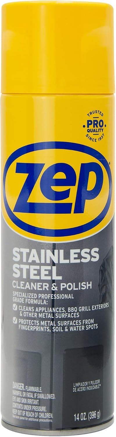 Stainless Steel Cleaner and Polish - 14 oz (Case of 12) ZUSSTL14 - Protects – detail