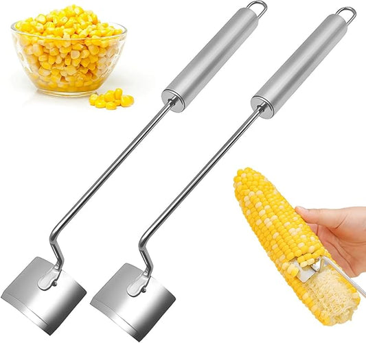 Corn Peeler,Stainless Steel Corn Stripping Tool,Corn Peeler for Corn on the Cob, Easy to Clean,Corn Cutter,Corn Cob Peeler as Gift for Women (2PCS)