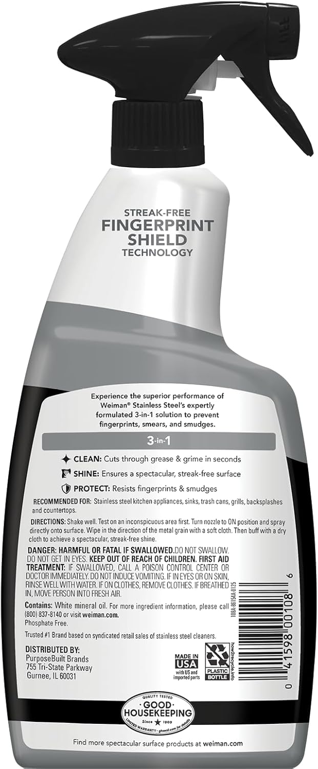 Stainless Steel Cleaner & Polish Spray, 6 Pack, Anti-Fingerprint – detail