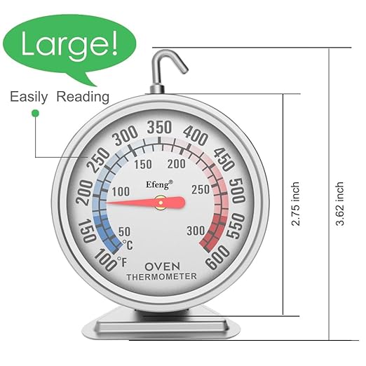 Oven Thermometers(2 Packs) for Gas or Electric Oven Temperature Gauge with 100-600°F/50-300°C,Large Dial & Numbers,Best Kitchen Thermometer for Oven Baking, Cooking,No Fading Color