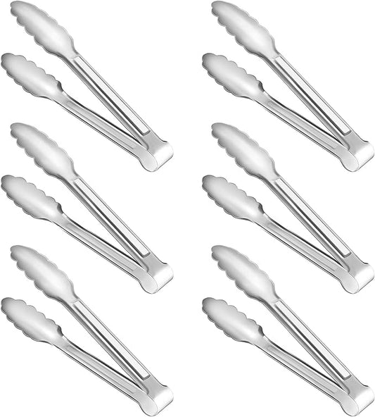 6 Pack Serving Tongs Kitchen Tongs, Buffet Tongs, Stainless Steel Food Tong Serving Tong, small tongs