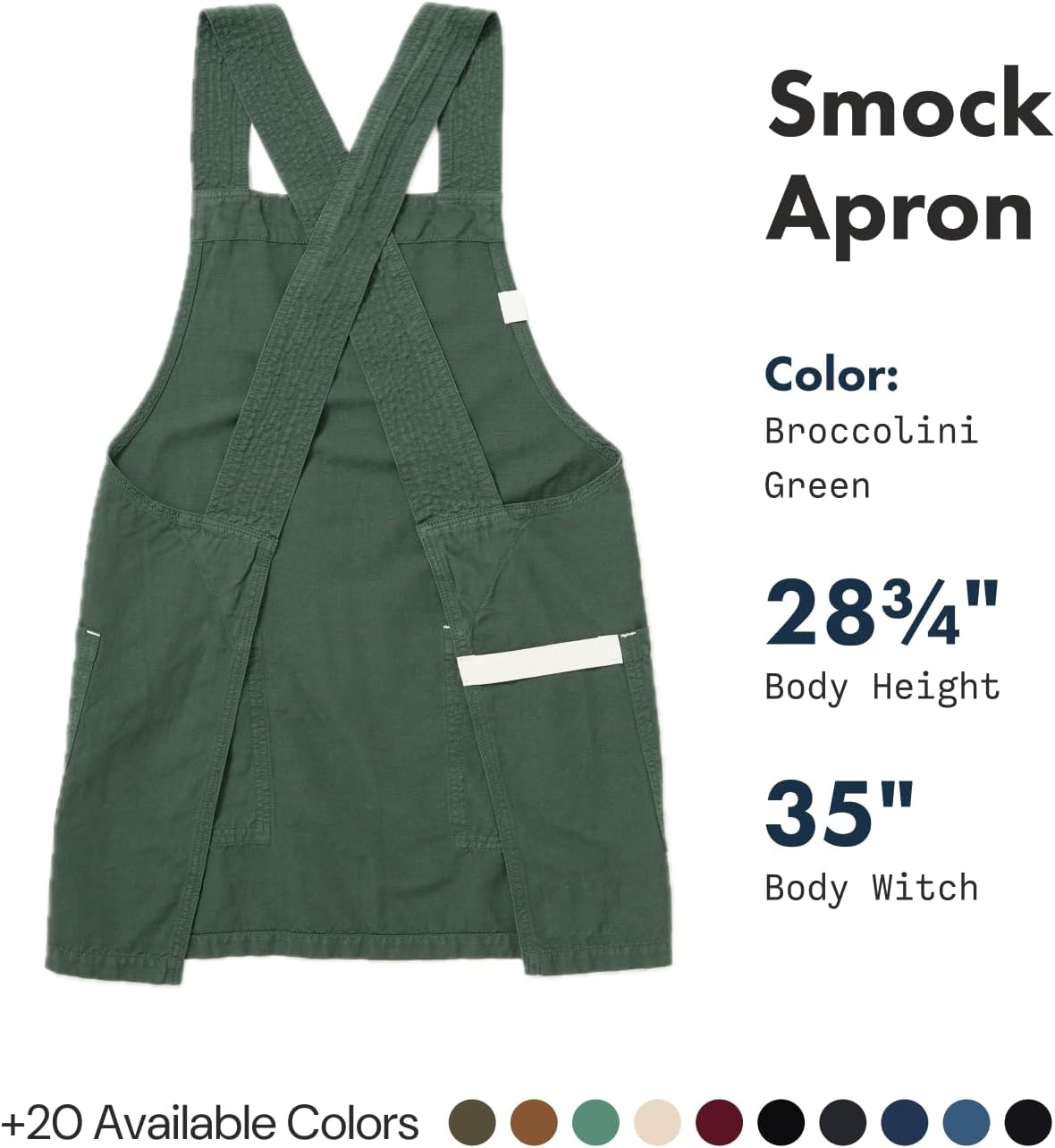 Smock - Professional Chef Smock with Pockets & Cross Back Straps for Cooking – detail
