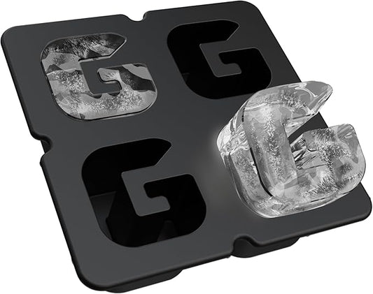 Customized Letter G Ice Cube Mold -Letter Silicone Ice Mold for Custom Ice Cube Mold and Baking Chocolate and Crafting Letter Molds, Ice Cube Molds for Cocktails & Whiskey with Custom Letters