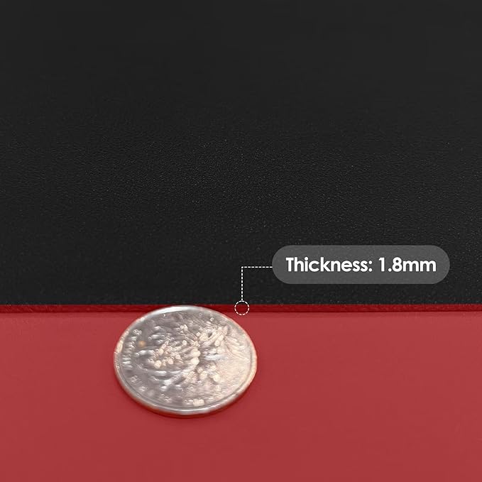 Leather Dresser Cover,1.8mm Thick,14x66 Inch,Dresser Protector Top,Dresser Top Protector,Dresser Cover Top,Dresser Top Cover,Dresser Cover Top for Bedroom.(Black+Wine Red,14x66)