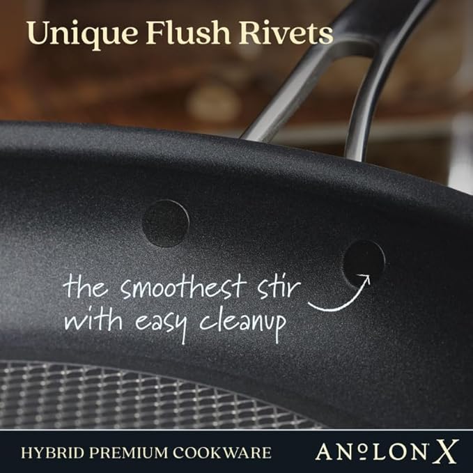 Anolon X Aluminum Nonstick Cookware Frying Pans/Skillet Set, 8.25 Inch and 10 Inch - Dark Gray