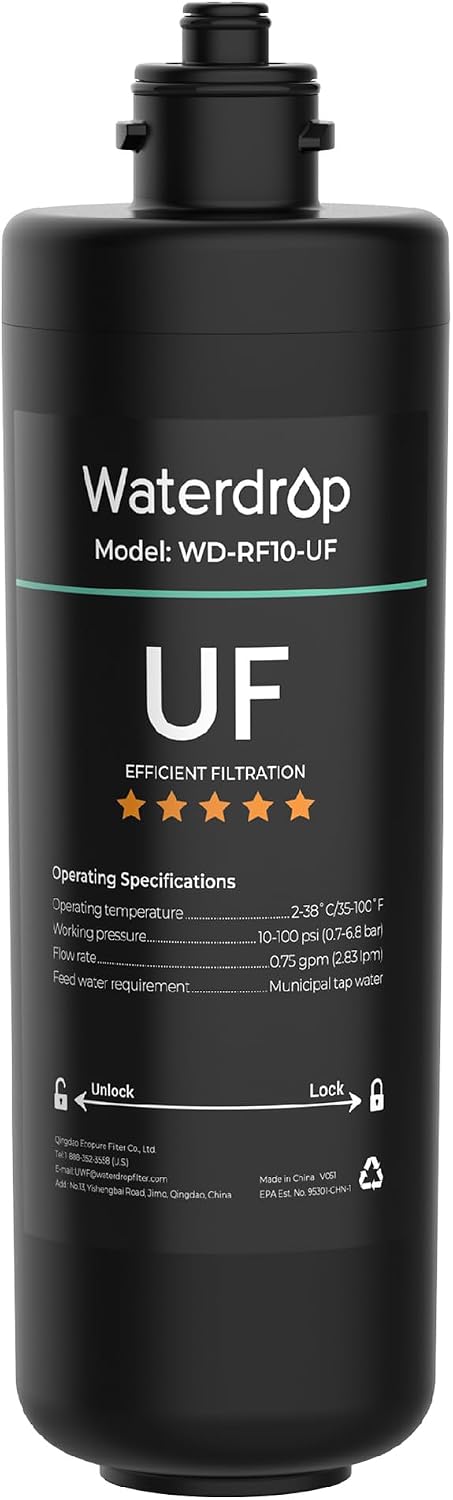 RF10-UF Water Filter Replacement for WD-10UA/10UA-UF/10UB/10UB-UF