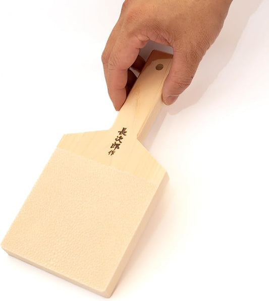 Japanese Traditional Grater for Wasabi and Ginger with Minoyaki Plate Made in Japan (Single item, Grater Extra large size)