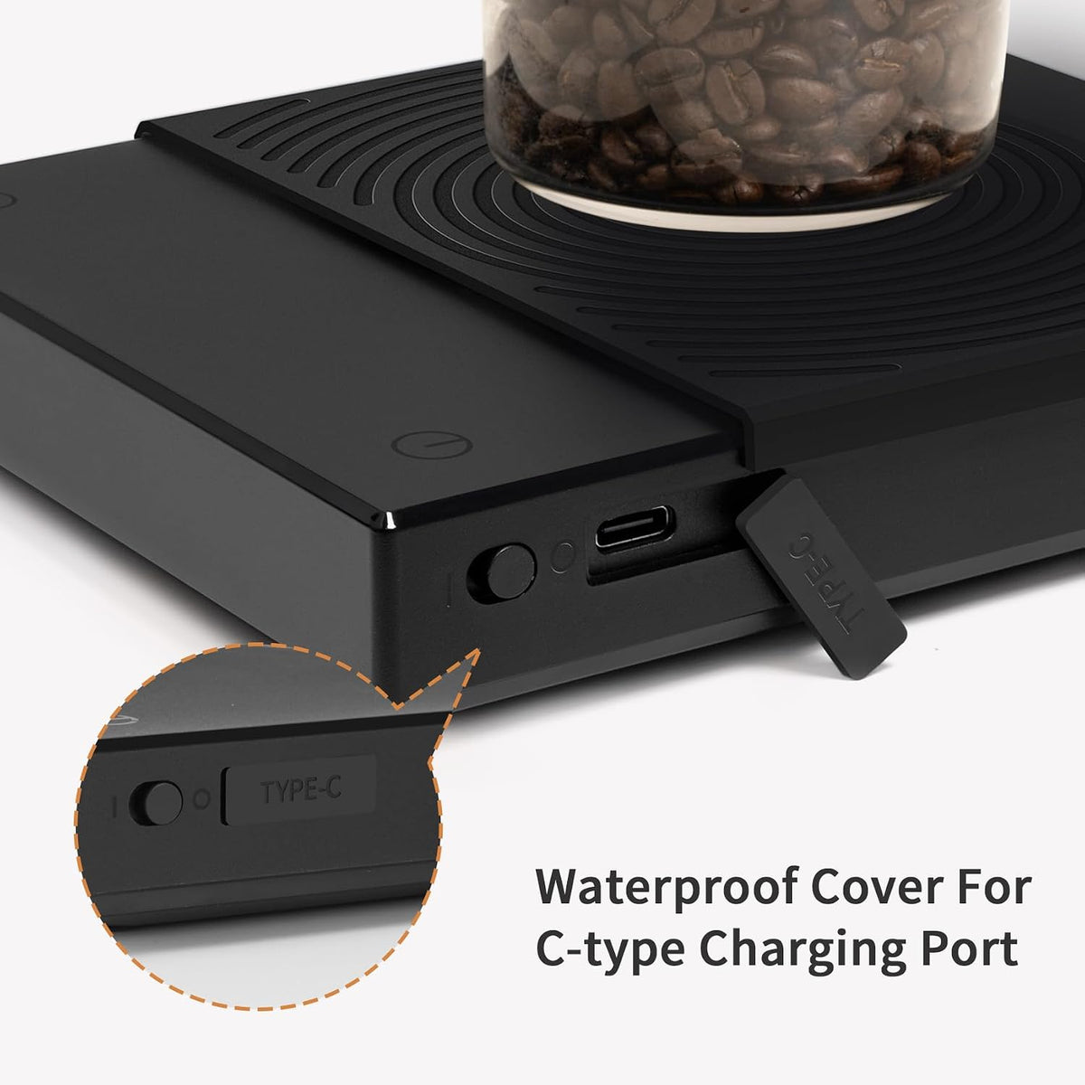 Coffee Scale Basic 2.0 Electronic Espresso Scale with Water Flow Rate and Timer – alternate view