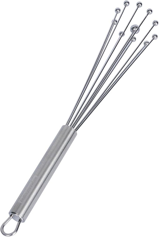 Restaurantware-German Standard 10.6 Inch Ball Whisks, 24 Dishwashable Kitchen Whisks - Ergonomic Handle, Durable, Stainless Steel Manual Egg Beater, Suitable For Whisking, Stirring, Mixing, Beating