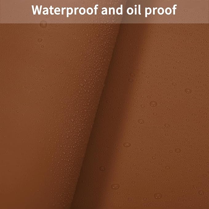 Desk Cover Protector - Used for Square Table Waterproof and Easy to Clean Good Flatness Easy to Used for Dining Table(Brown+Gray 44x44)