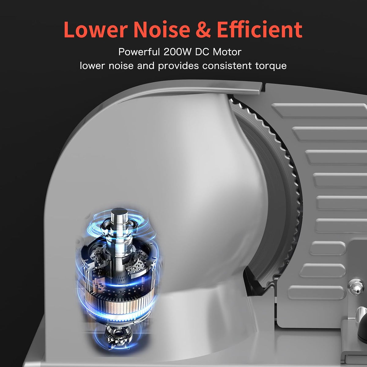 Meat Slicer Machine for Home, 200W Food Slicer with Two 7.5" Blades – detail