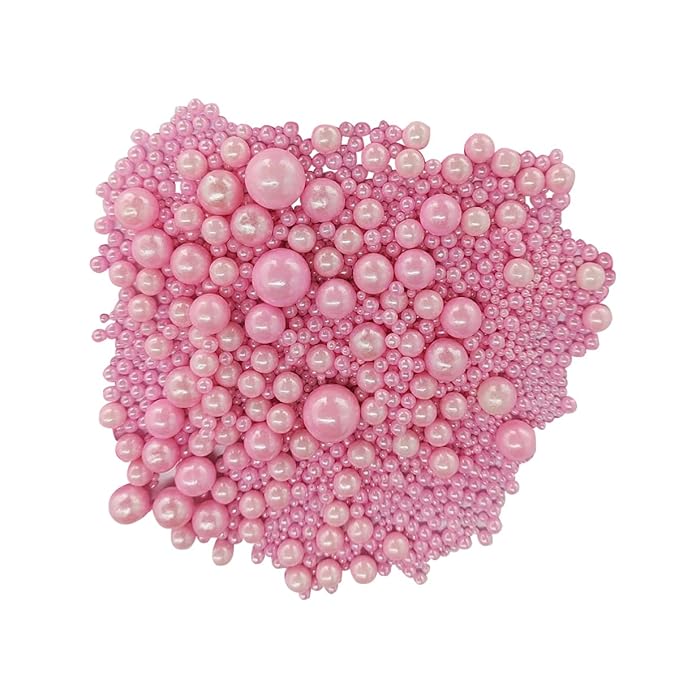 Sprinkles: Edible Pink Sugar Pearls, Cake Topper, 4.23 oz