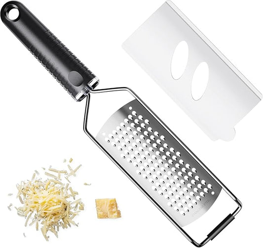 Cheese Grater with Non-Slip Handle, Lemon Zester, Extra Coarse Grater, 12in x 2.5in