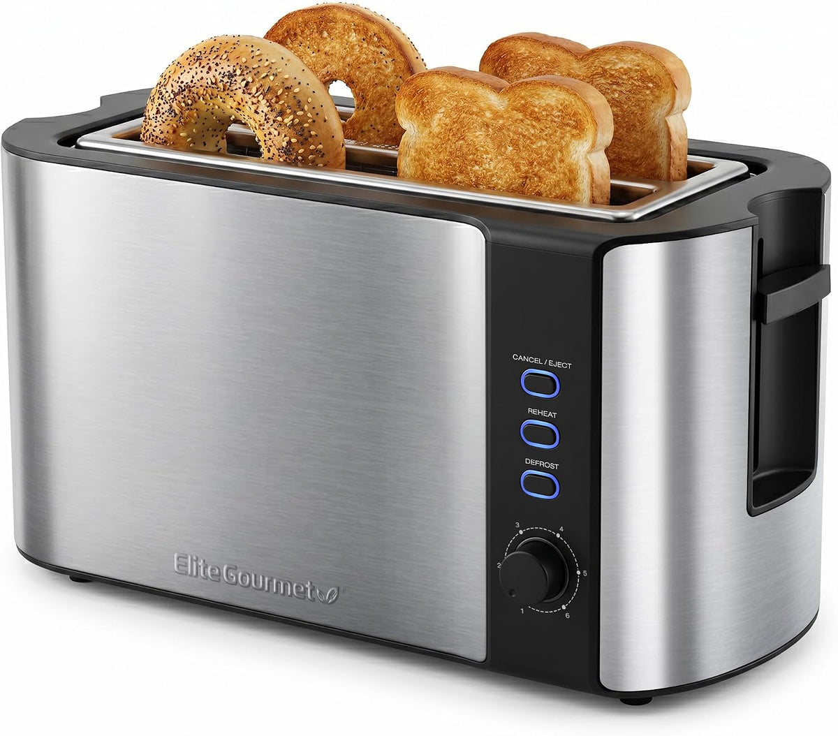 4-Slice Long Slot Toaster, Extra-Wide Slots, 6 Browning