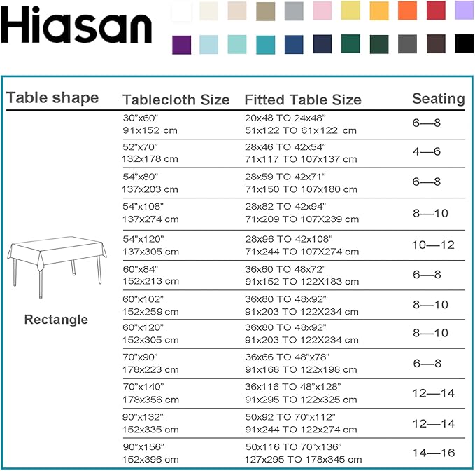 Tablecloths, Red Rectangular, 2 Pack, 52 x 70 Inch Polyester