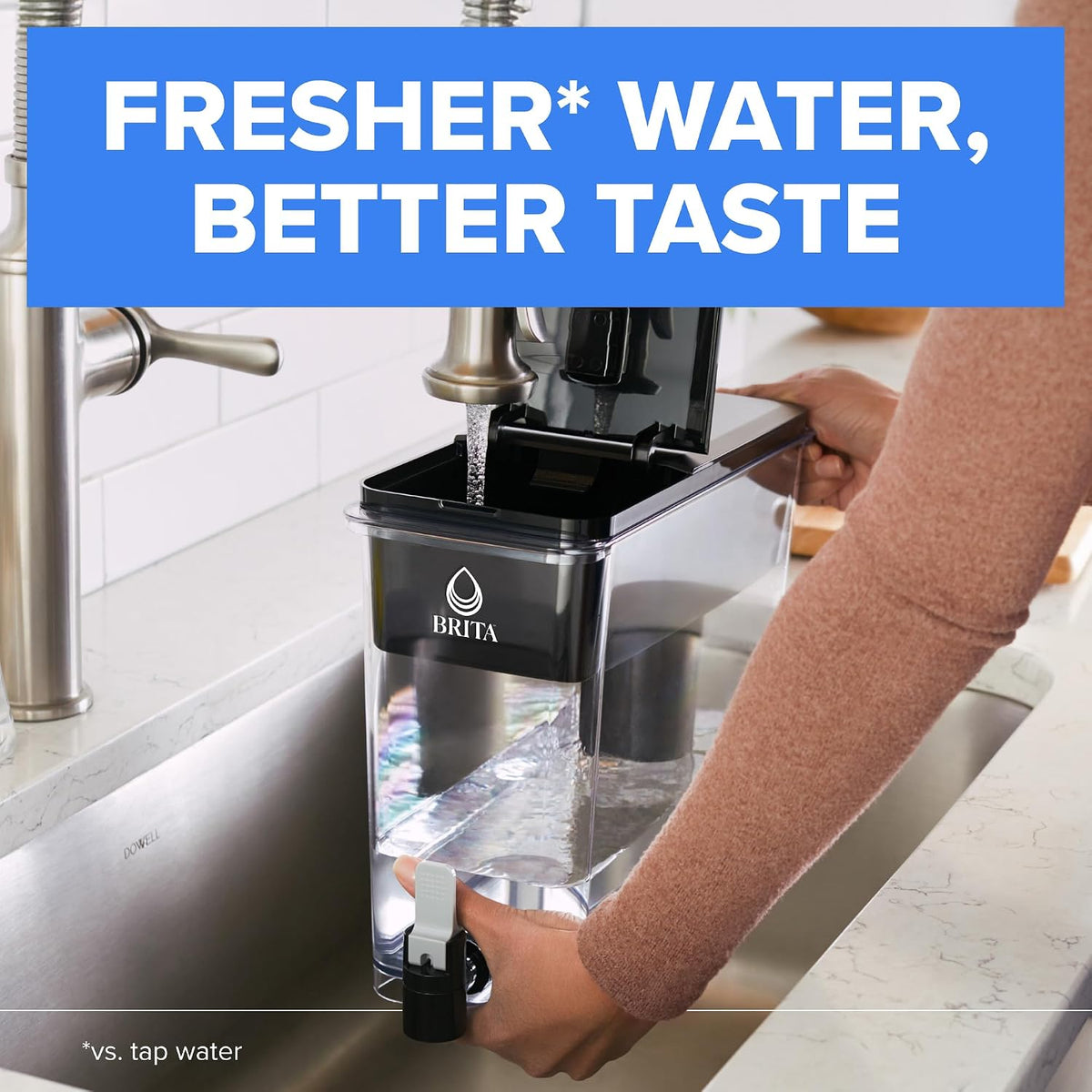X-Large 27 Cup Water Dispenser, Includes 1 Filter, Black – detail
