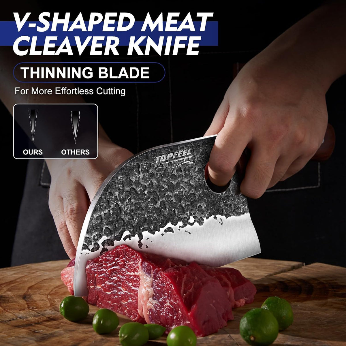 3PCS Hand Forged Kitchen Knife Set - Viking Chef Knives Men Gifts – detail