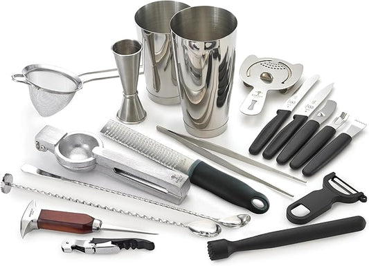 Barfly Cocktail Set, 12-Piece Deluxe, Stainless