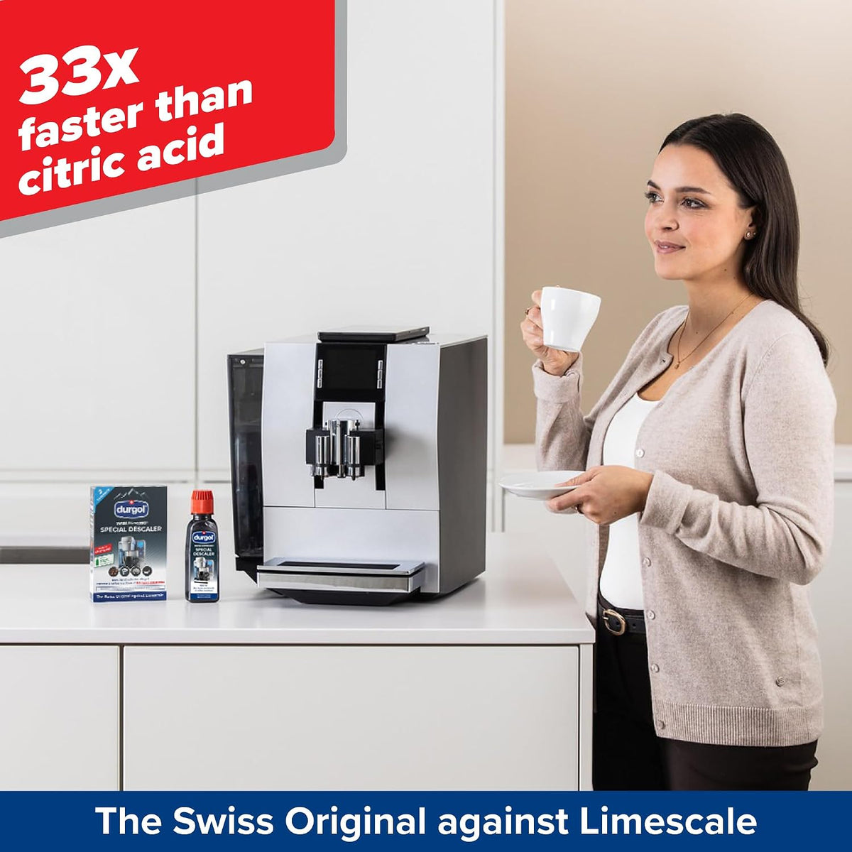 Swiss Espresso, Descaler and Decalcifier for All Brands of Espresso Machines – close-up