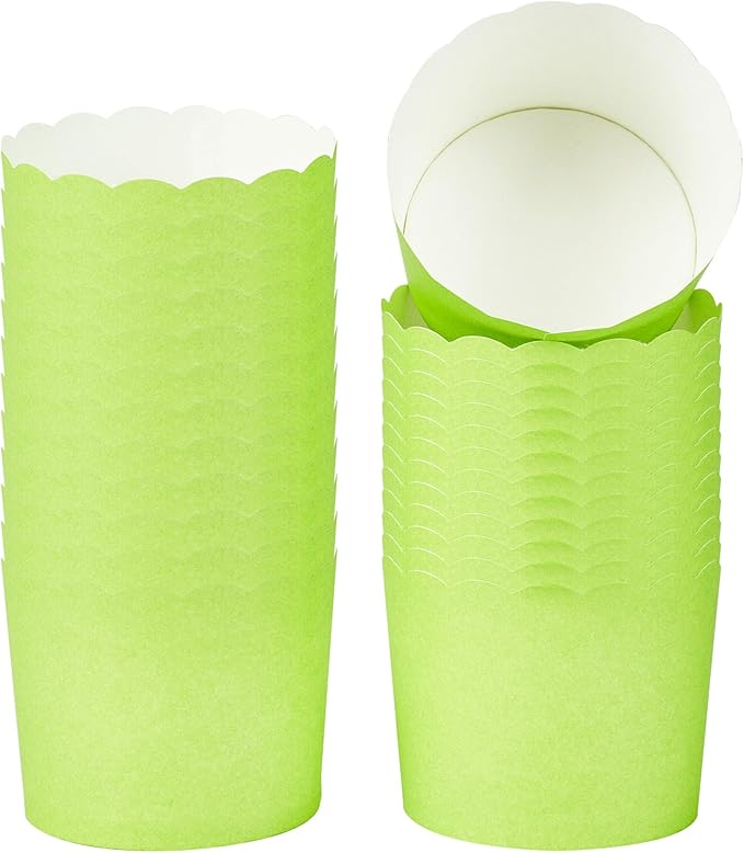 Baking Cups, 6 oz Eco Green Paper, 200 Count Pack