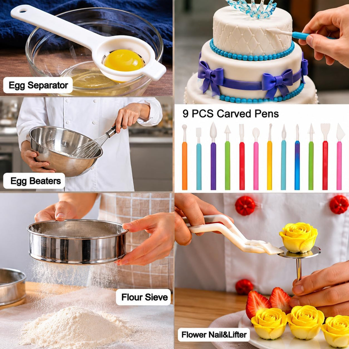 567 PCS Cake Decorating Kits with Baking kit Tools for Beginners & Pros – features